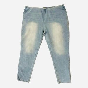 Soft Surroundings Ultimate Denim Pull-On Skinny Jeans Light Blue Wash Plus 2x